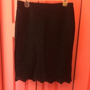 Calvin Klein Black Lace Pencil Skirt